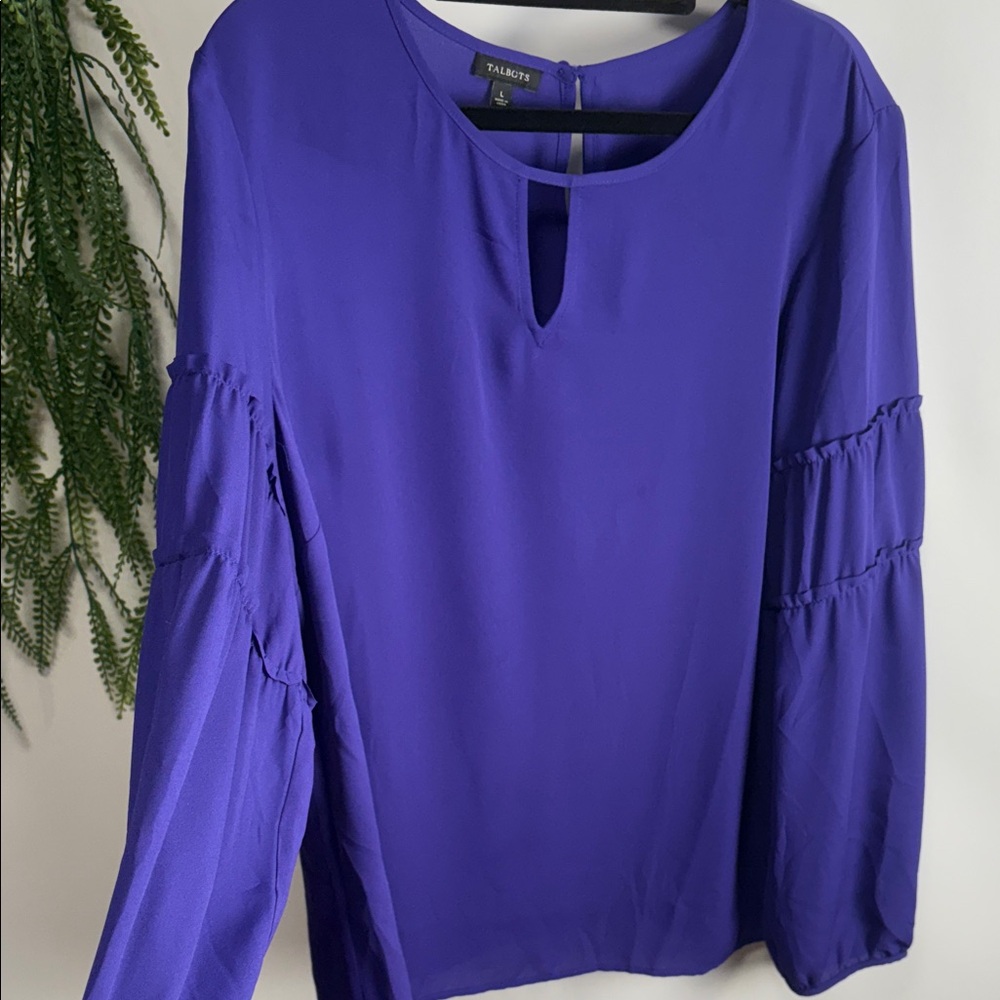 Talbots Women's Deep Purple Blouse